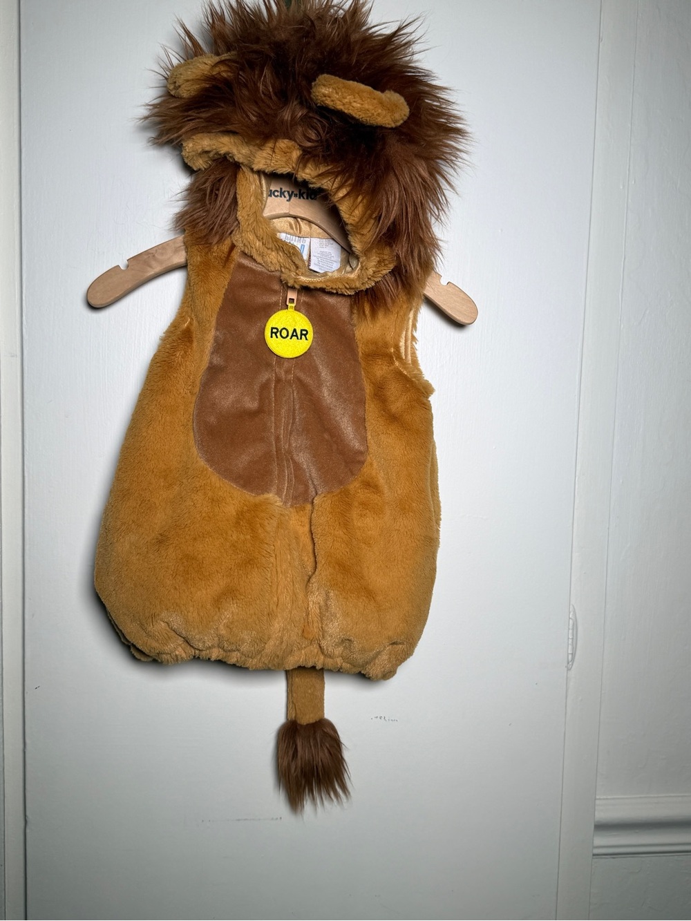 Going Wild Kids Plush Lion Costume Vest - Brown 12 Months